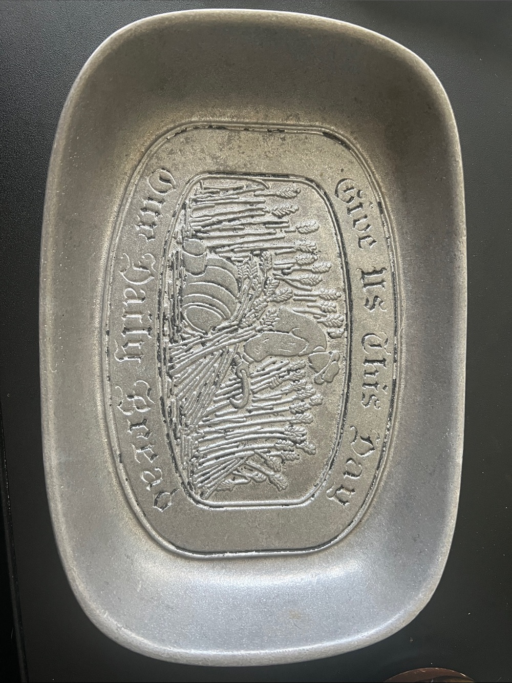 Wilton Matte Pewter-Colored Decorative Plate with Maker Stamps